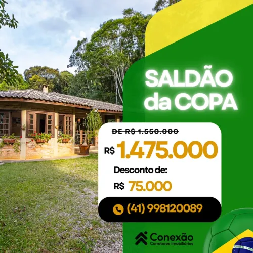 Casa para Venda em Quatro Barras, 3 dormitórios, 1 suíte, 2 banheiros, 10 vagas