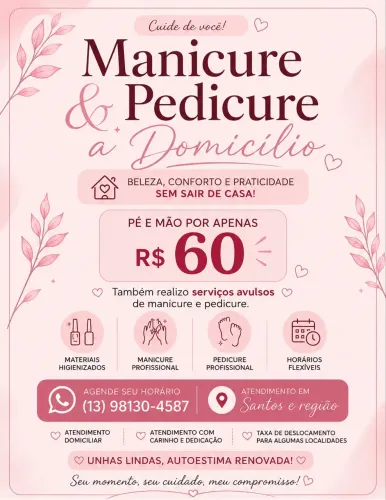 Manicure e Pedicure a Domicílio