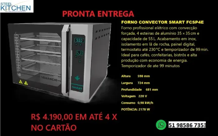 Forno Elétrico Convecção