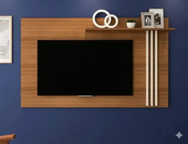 Painel Cross Cedro Off White Com LED Oferta