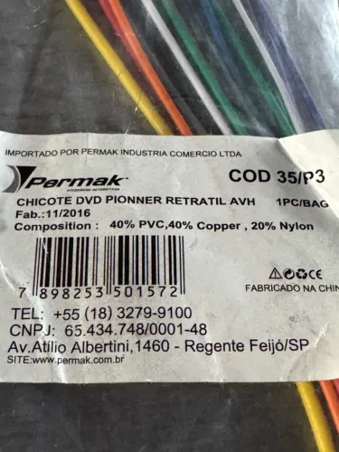 Plug chicote novo para dvd Pioneer retrátil na oferta só 40,00