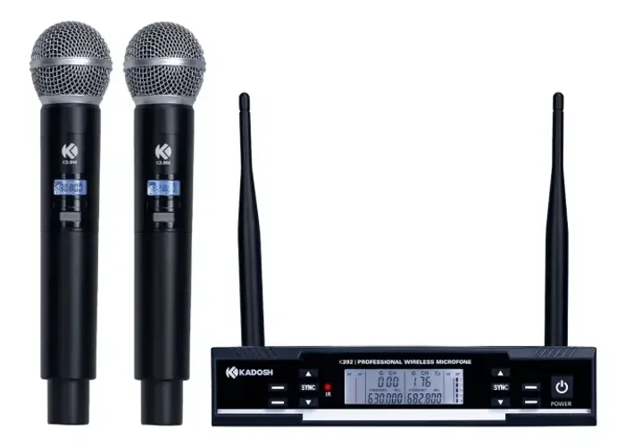 Microfone Kadosh Sem Fio K 392m Duplo