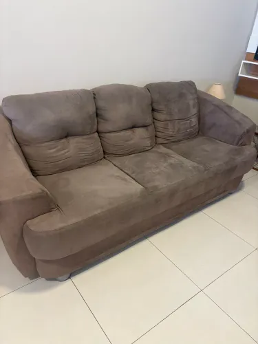 Vendo jogo de sofá tecido suede muito conservado - oportunidade