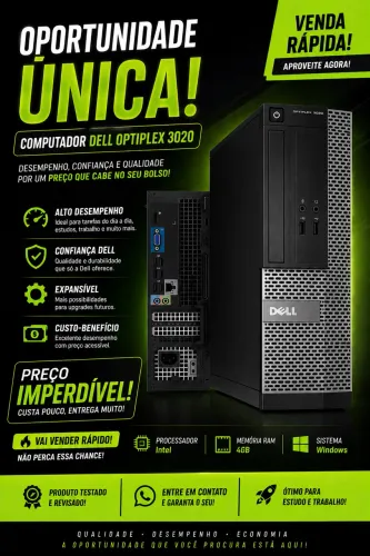 Computador Dell Core Optiplex 3020 - LEIA A DESCRIÇÃO