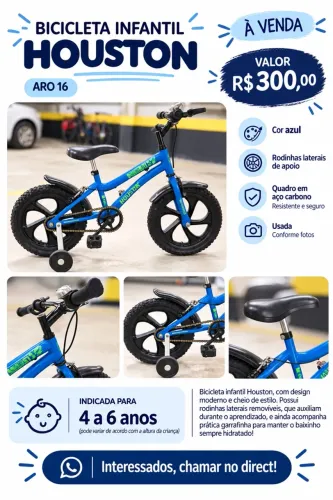 Bicicleta infantil aro 16