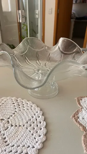 Fruteira de vidro vaso