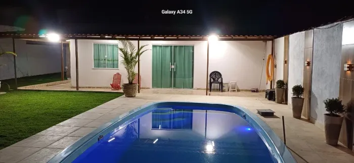 vendo uma linda casa com 3 qtos piscina valor 400mil