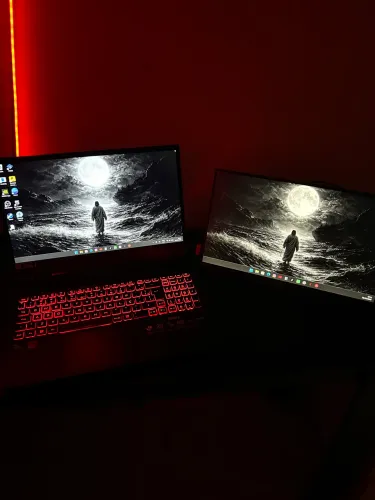 Notebook gamer rtx 3050 com monitor portátil 