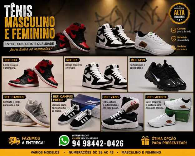 Tênis a pronta entrega