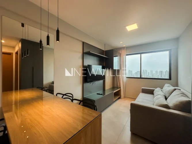 Flat para alugar no Golden Beach Home Service, em Boa Viagem  54,22m², mobiliado e funcion