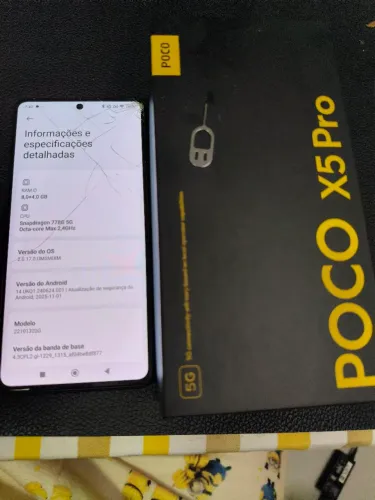 Poco X5 Pró 256gb 12gb RAM Tela Trincada