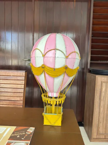Balão de Ar Quente Vintage Rosa 