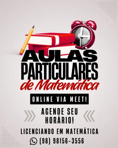 Aulas Particulares de Matemática - Reforço, Concursos e Vestibulares