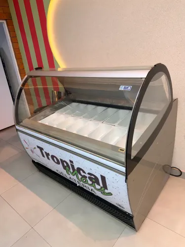 Vitrine de gelato isa 16 sabores