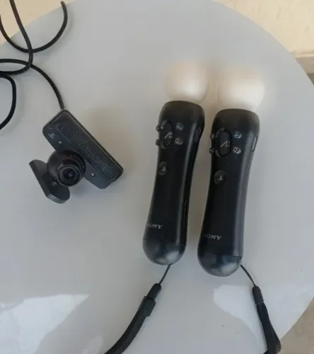 Kit Completo Originais: 2 Ps3 Move + Ps3 Eye