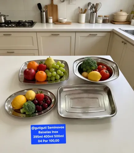 LOUÇAS INOX  12 peças por 200,00