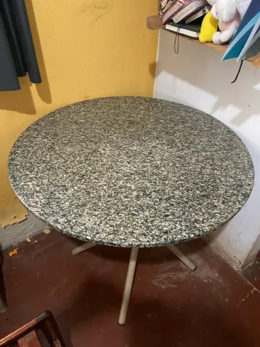 Mesa de centro redonda de granito 90 cm