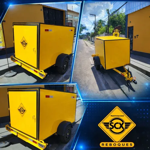 Reboques carga seca baú 1 eixo toneleiro