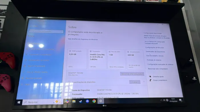 Computador Completo Intel i5 | 6GB RAM | SSD + HD | GTX 550 Ti | Windows 10 Pro