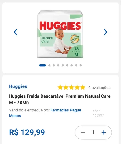 Fralda Huggies - M