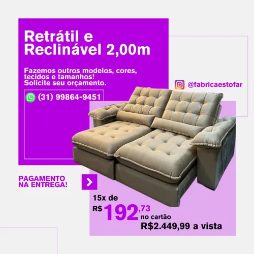 Sofás Direto da Fábrica | Pagamento na Entrega!