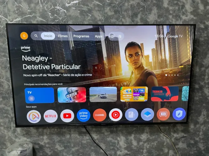 TV 55 polegadas 4K - Android e comando de voz, aceito propostas dentro do valor anunciado.