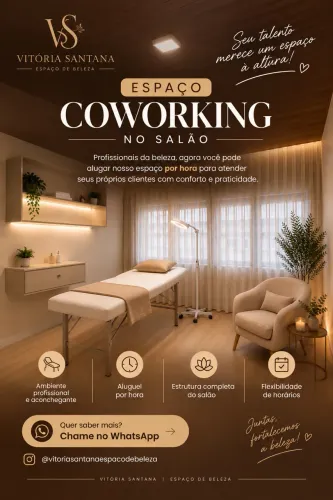 Aluguel por hora COWORKING NO SALÃO