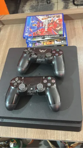 Ps4 1 terabyte 2 controles 3 jogos 