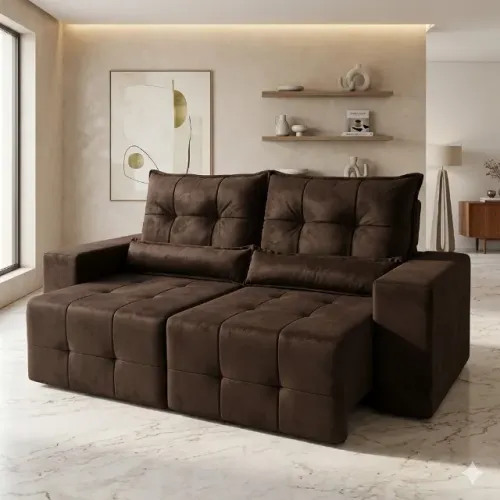 Sofa retratil e reclinavel novo (consulte cores)