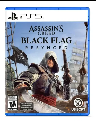 Assassins Creed Black flag resynced mídia física ps5