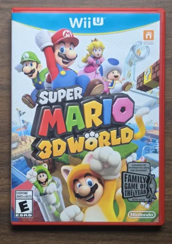 Super Mario 3D World (Wii U, americano, original, black label)