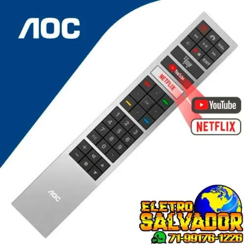 Controle Remoto Smart Tv Aoc