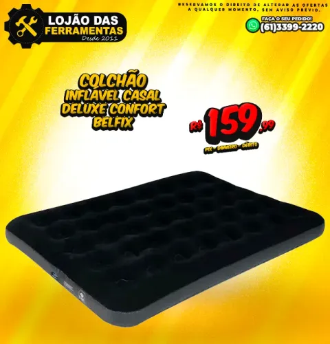Colchão Inflável Casal Deluxe Confor Belfix