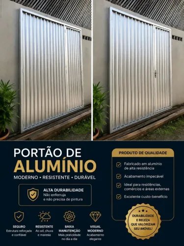 Portão em alumínio