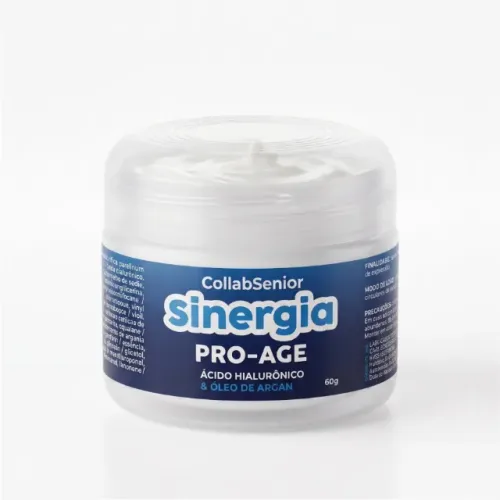 Creme Facial Anti-idade Sinergia Pro-Age CollabSenior 60g Ácido Hialurônico