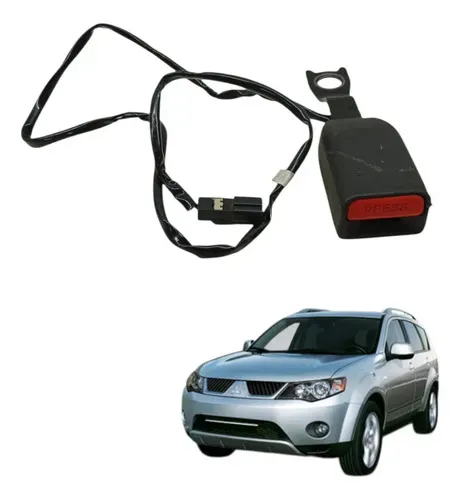 Engate Cinto Dianteiro Esquerdo Mitsubishi Outlander 2010 Preto