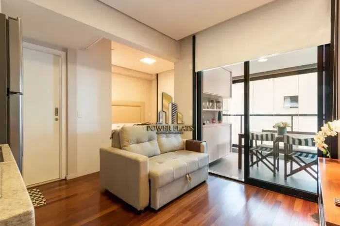 Flat Mobiliado para Alugar no Jardim Paulista | 1 Suíte | Varanda | 1 Vaga | Próx. Oscar F