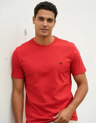 Camiseta brooksfield tam g cor vermelha