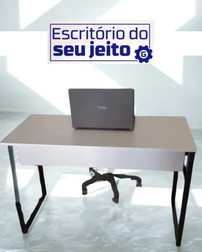 Mesa de Escritório NOVA 1,1m Multiuso Estilo Industrial REFORÇADA para Computador Notebook