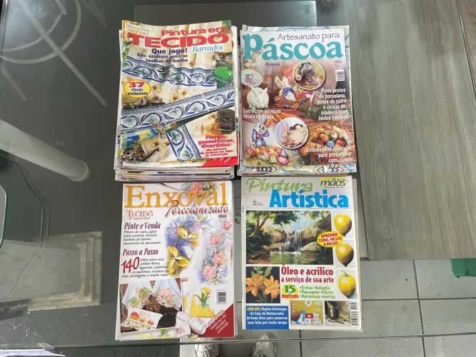 Lote Revistas de Pintura em Tecido 