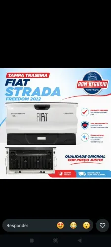 Tampa traseira Fiat Strada freedom 2022