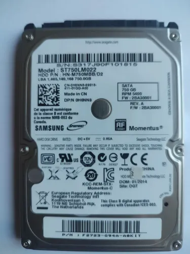 HD Sata 720:GB NoteBook - Samsung