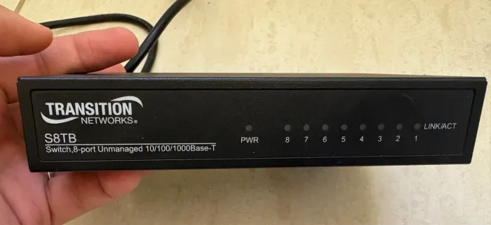 Switch Profissional Transition Networks 8 Portas Gigabit (S8TB)