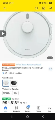 Robo aspirador xiaomi s20
