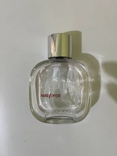 Frasco vazio Perfume O Boticário Celebre Sua Força | Vidro | Decorativo | Colecionável 