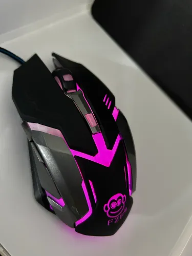 Mouse gamer com fio de nylon 