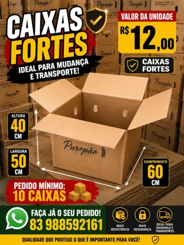 Caixas para Mudanças embalagens e empacotamentos caixas largas Kit 10 caixas 120.00