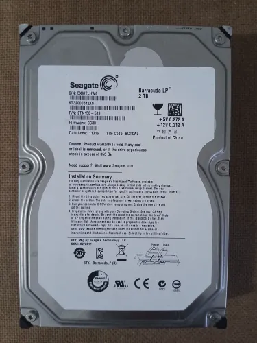 HD 3.5 Seagate 2TB - saúde 100% estado de novo