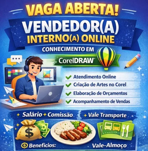 VAGA ABERTA - VENDEDOR(A) INTERNA ONLINE
