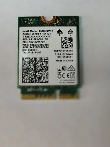 Placa de Rede Wireless Dual Band Intel 9560 Ngw 